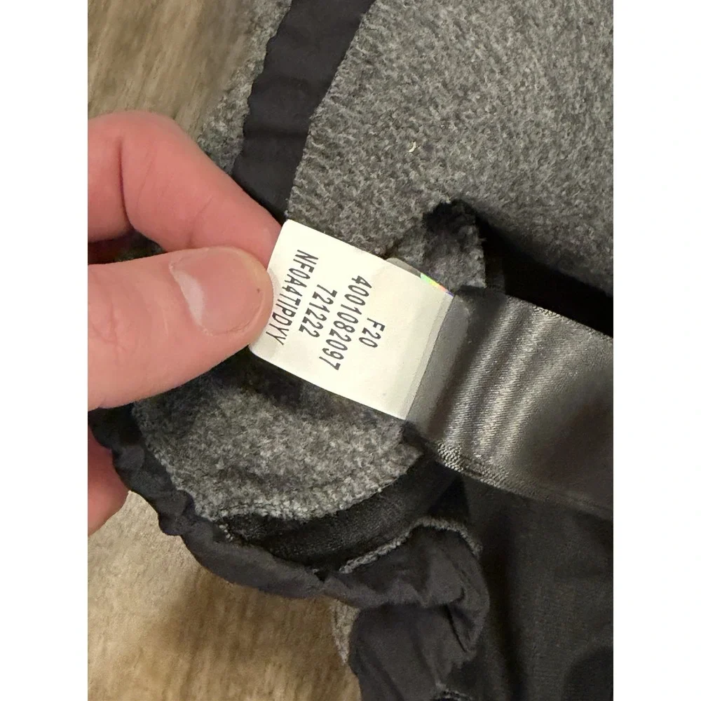 The North Face Boys Medium Gray Black Denali Fleece Full Zip Jacket Coat L